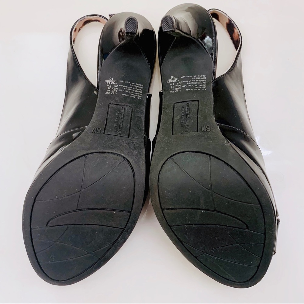 Christian Siriano black patent leather heels 8 wide - Picture 7 of 7